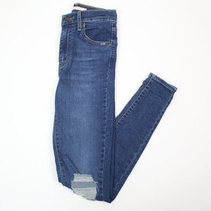 Levi's Womens 25" Mile High Super Skinny Distressed Ripped Jeans